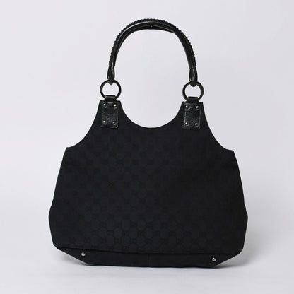Gucci Handbag GG Canvas Leather Black Gold — view 2