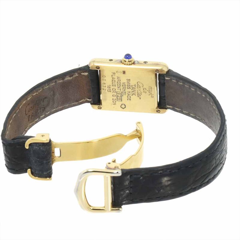Cartier Must Tank Vermeil Watch White Quartz