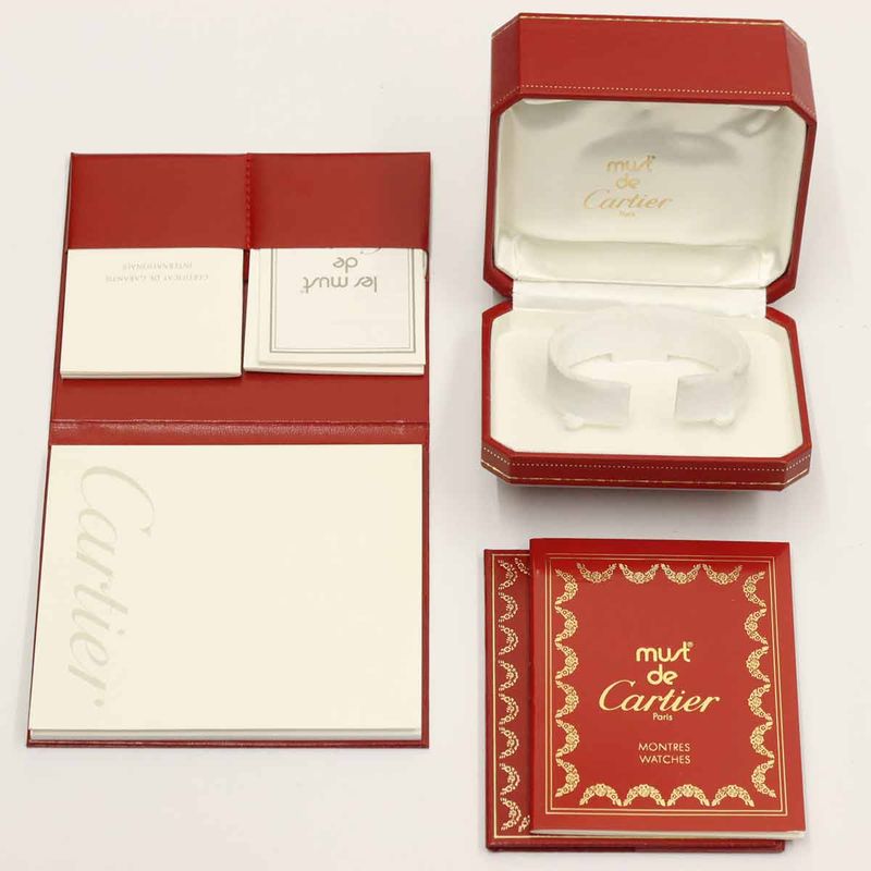 Cartier Must Tank Vermeil Watch White Quartz