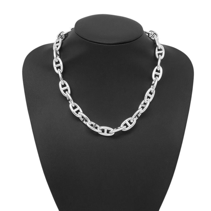 Hermes Necklace Chaine D'ancre GM 29 Links Silver