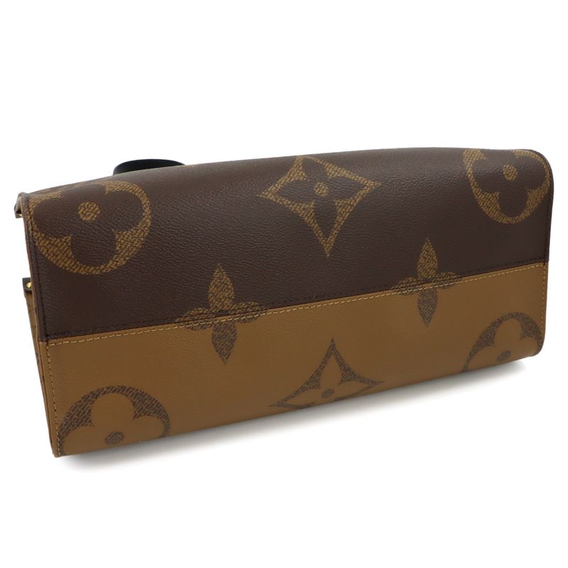 Louis Vuitton Giant Monogram on the Go MM 2-Way Tote Shoulder Bag
