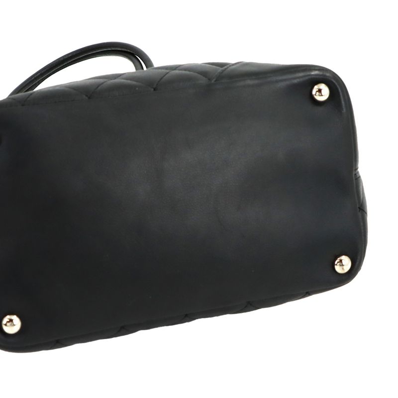 Chanel Cambon Line Tote Calfskin Black Silver