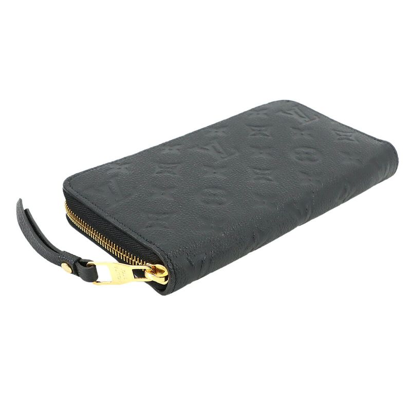 Louis Vuitton Monogram Empreinte Zippy Wallet Leather Noir Black