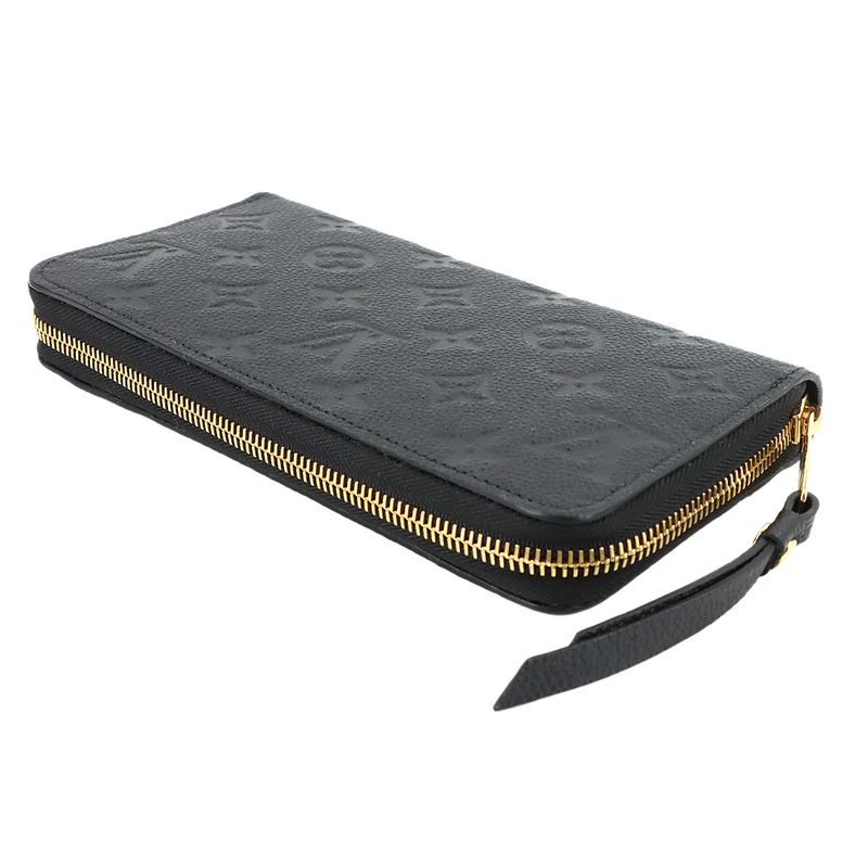 Louis Vuitton Monogram Empreinte Zippy Wallet Leather Noir Black