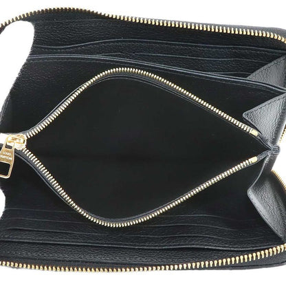 Louis Vuitton Monogram Empreinte Zippy Wallet Leather Noir Black