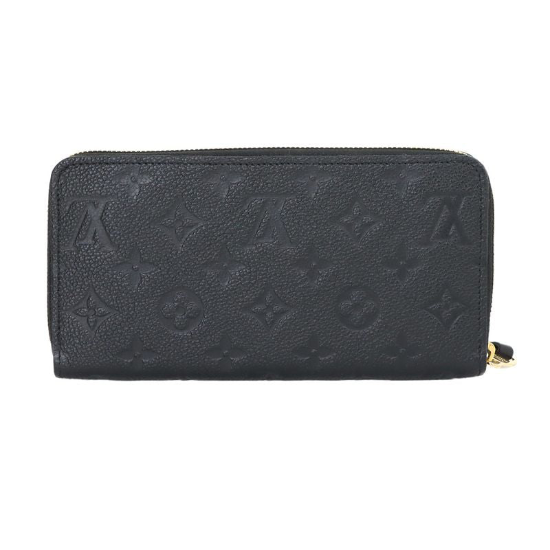 Louis Vuitton Monogram Empreinte Zippy Wallet Leather Noir Black