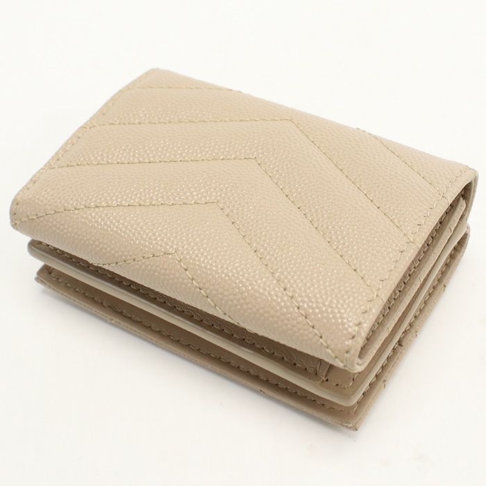 Saint Laurent Tiny Wallet Monogram Origami Trifold Calfskin