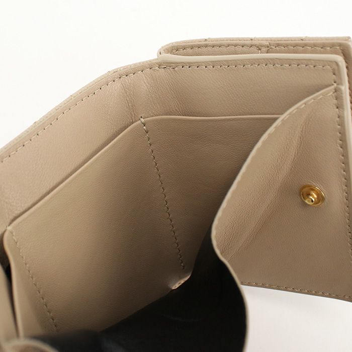 Saint Laurent Tiny Wallet Monogram Origami Trifold Calfskin