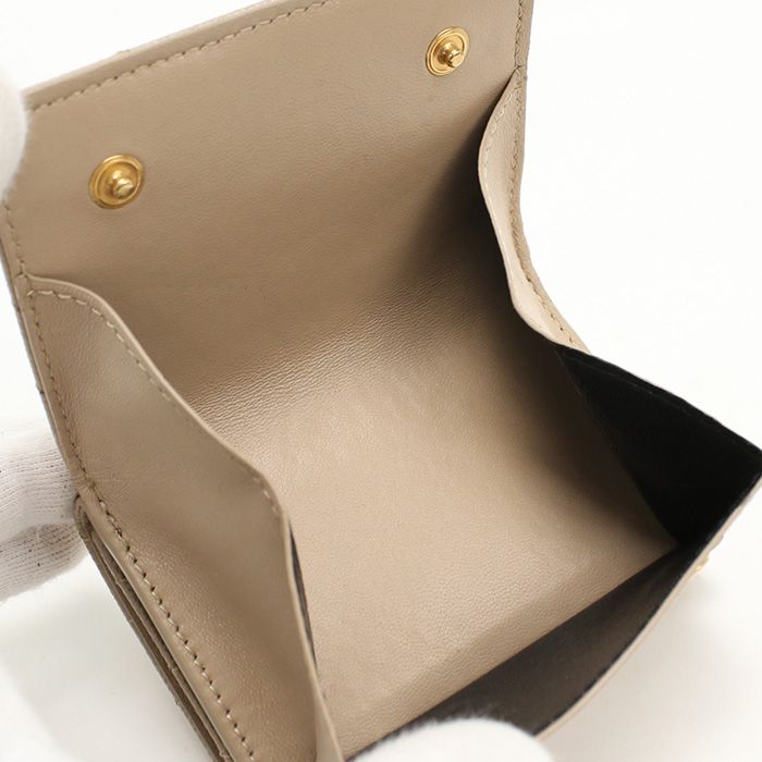 Saint Laurent Tiny Wallet Monogram Origami Trifold Calfskin