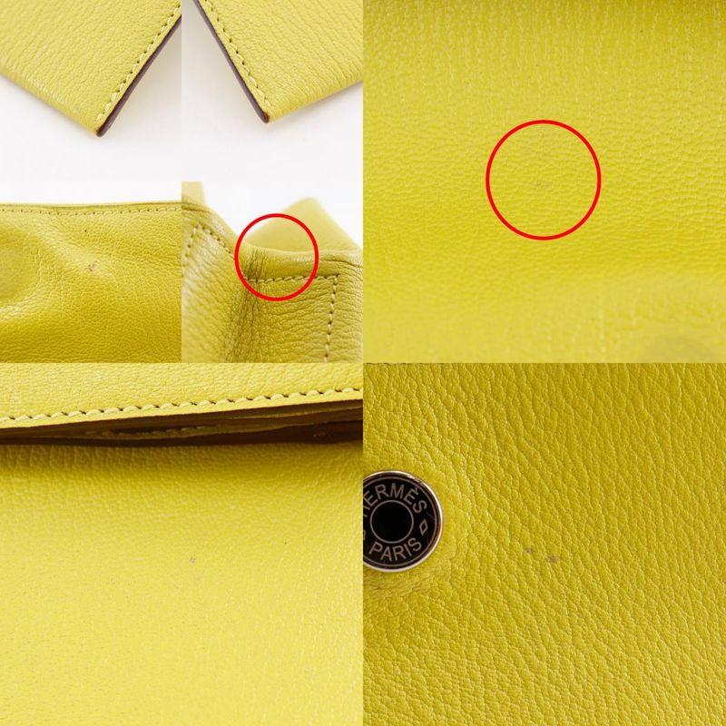 Hermes Opry Chevre Lime Yellow Green a Clutch