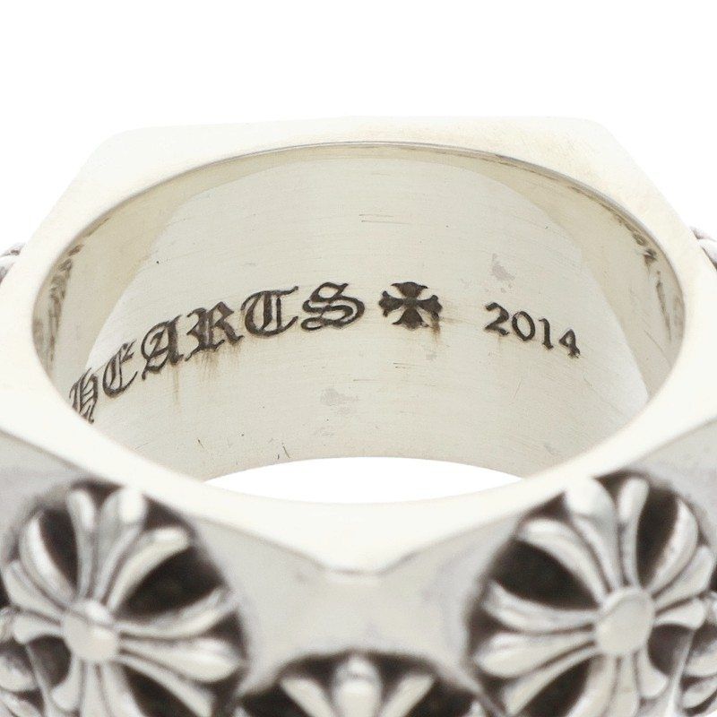 Chrome Hearts Pentagon CH Plus Silver Ring