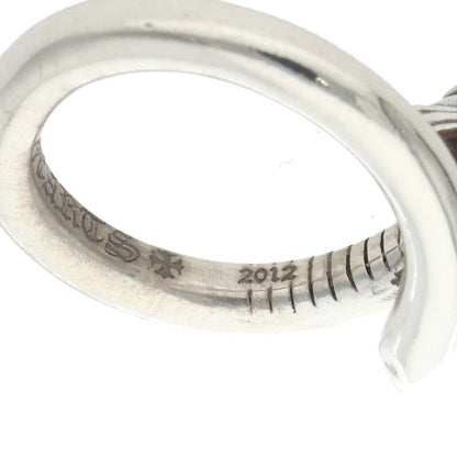 Chrome Hearts Nail Crsball Cross Ball Silver Ring