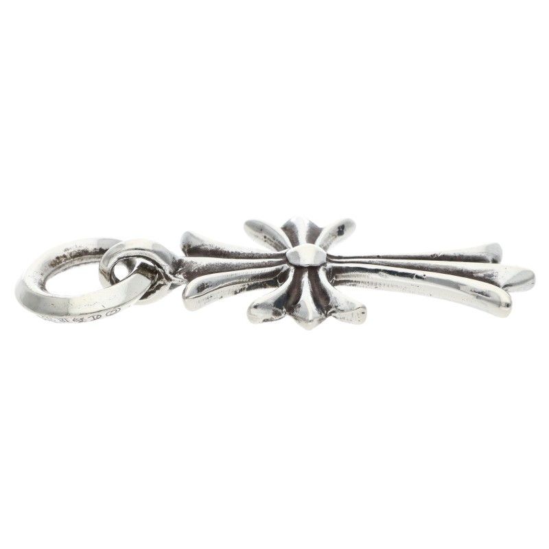 Chrome Hearts Tiny CH Cross Charm Silver Necklace Top