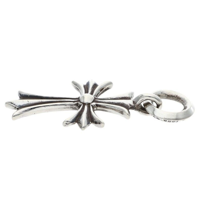 Chrome Hearts Tiny CH Cross Charm Silver Necklace Top