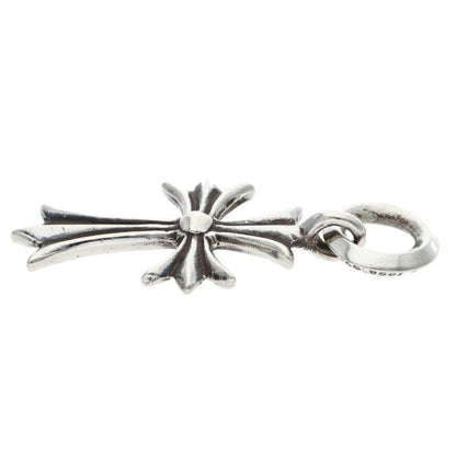 Chrome Hearts Tiny CH Cross Charm Silver Necklace Top