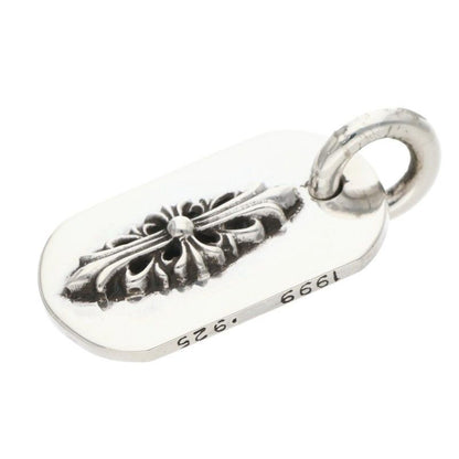 Chrome Hearts Raised Dogtag Dog Tag Silver Necklace Top