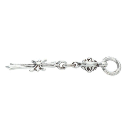 Chrome Hearts Tny CH Crs 1 Ball Tiny Ch Cross Charm Silver Necklace Top