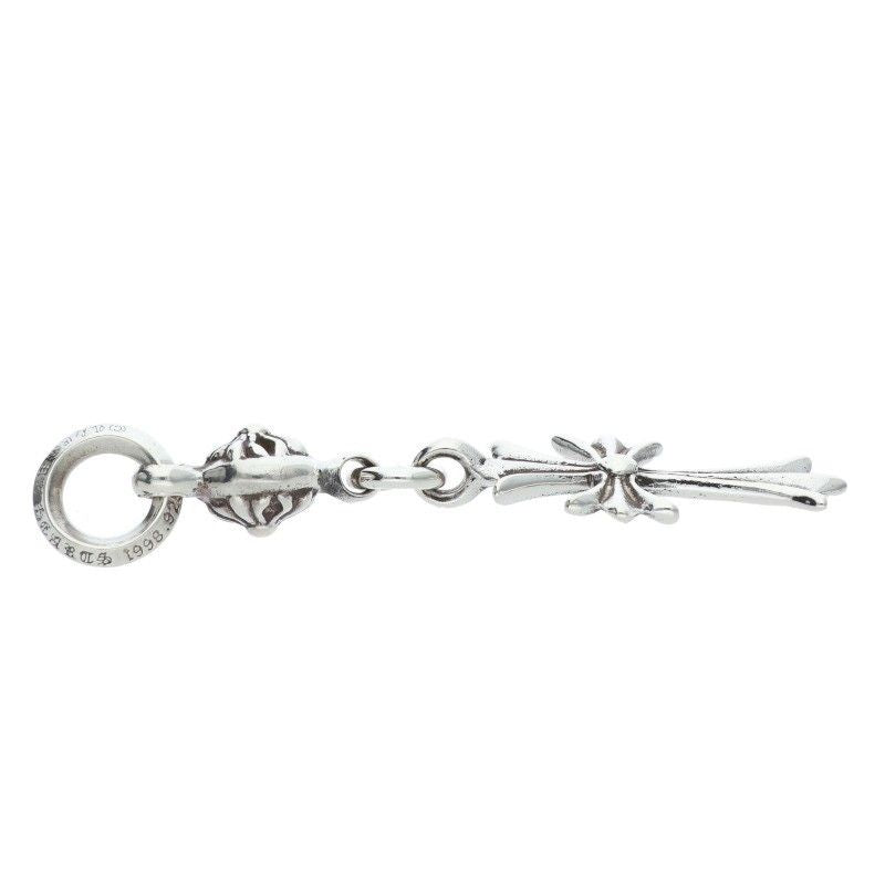 Chrome Hearts Tny CH Crs 1 Ball Tiny Ch Cross Charm Silver Necklace Top