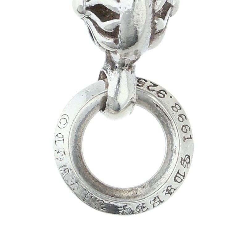 Chrome Hearts Tny CH Crs 1 Ball Tiny Ch Cross Charm Silver Necklace Top