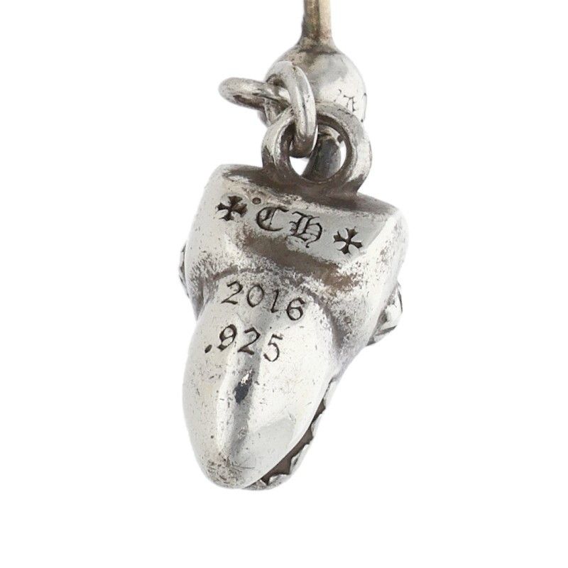 Chrome Hearts Dino Head Drop Silver Earrings