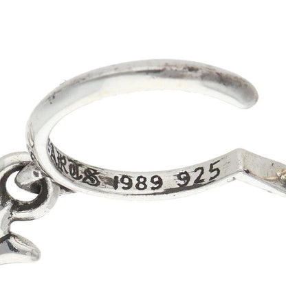 Chrome Hearts Tiny CH Cross Hoop Silver Earrings