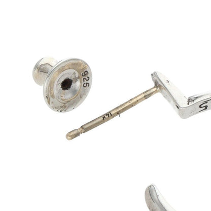 Chrome Hearts Tiny CH Cross Hoop Silver Earrings