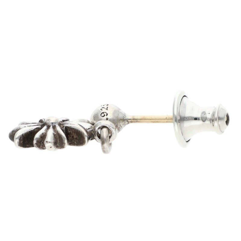 Chrome Hearts Tny CH Pls 1 Tiny Ech Plus Drop Silver Earrings