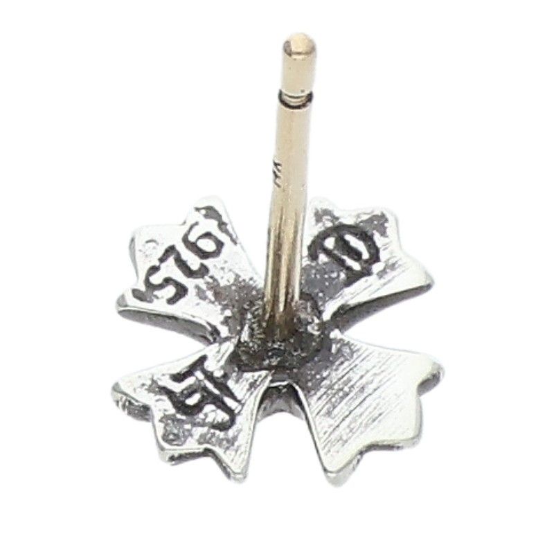 Chrome Hearts No2 CH Pls CH Plus Stud Silver Earrings