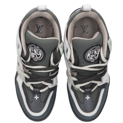 Louis Vuitton LV Skate Line Leather Fabric Sneakers 6.5