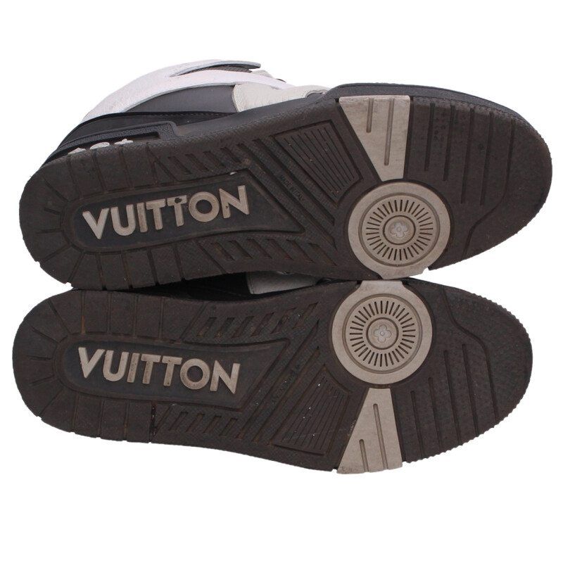 Louis Vuitton LV Skate Line Leather Fabric Sneakers 6.5