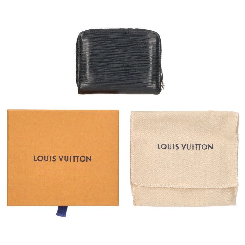 Louis Vuitton Zippy Coin Purse Epi Noir Black Case