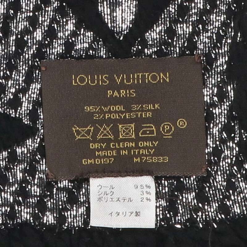Louis Vuitton Echarpe Logo Mania Shine Monogram All Over Pattern Scarf