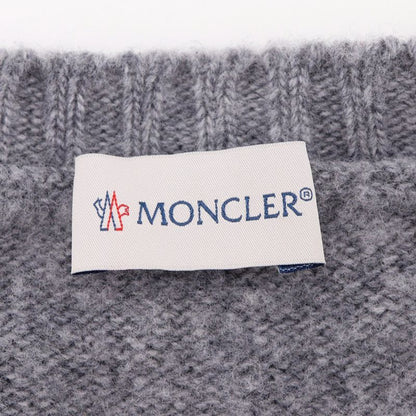 Moncler Aglione Tricot Girocollo Wool Gray Sweater