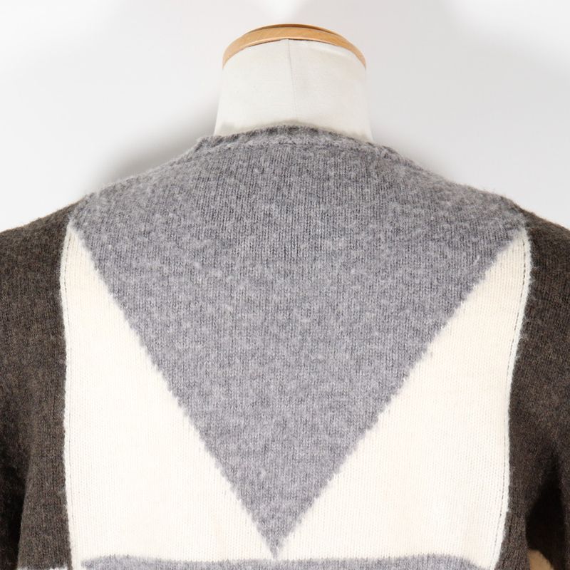 Moncler Aglione Tricot Girocollo Wool Gray Sweater