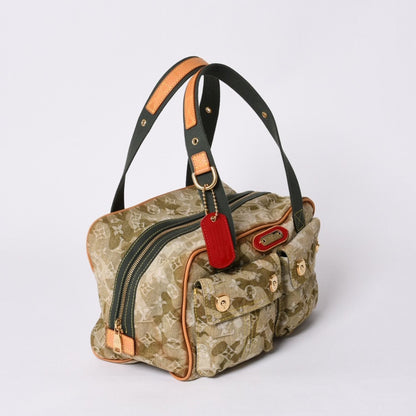 Louis Vuitton Monogram Moflage Denim Jasmine Handbag Khaki Takashi Murakami — view 3
