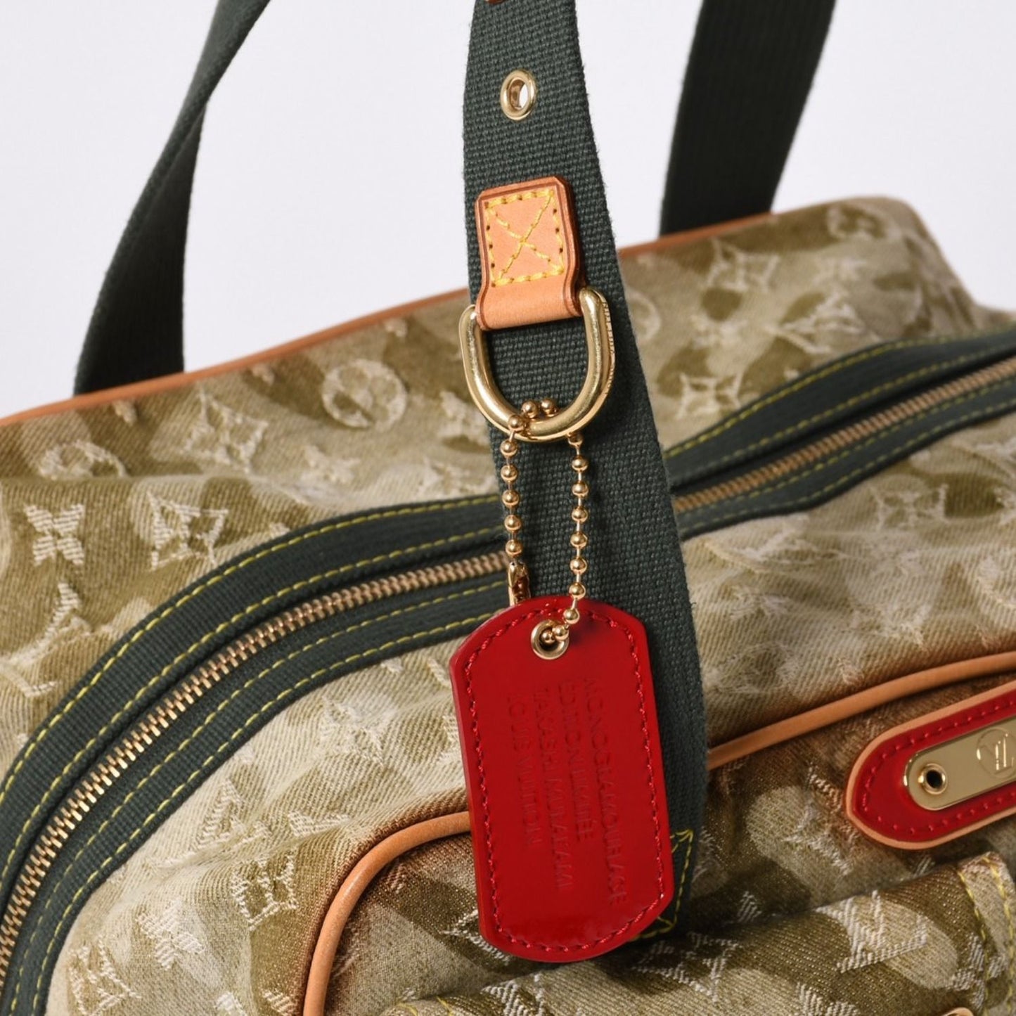 Louis Vuitton Monogram Moflage Denim Jasmine Handbag Khaki Takashi Murakami — view 5