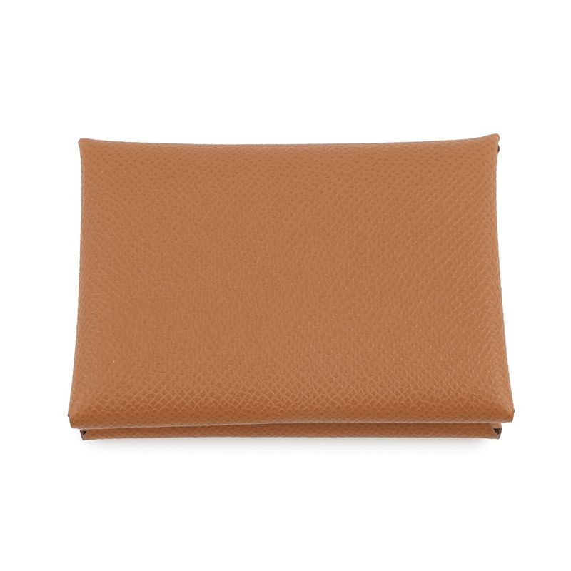 Hermes Coin Case Calvi Duo Gold Silver Epsom Wallet