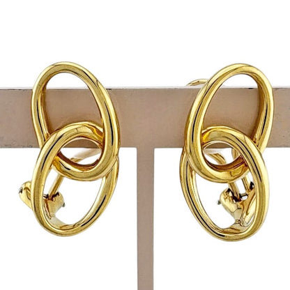 Tiffany & Co Double Loop Earrings 18k Yellow Gold