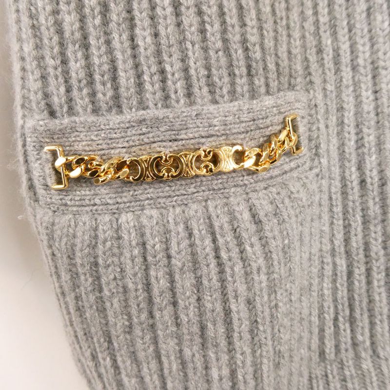 Celine Cardigan M Cashmere Long Sleeve Knit Triomphe