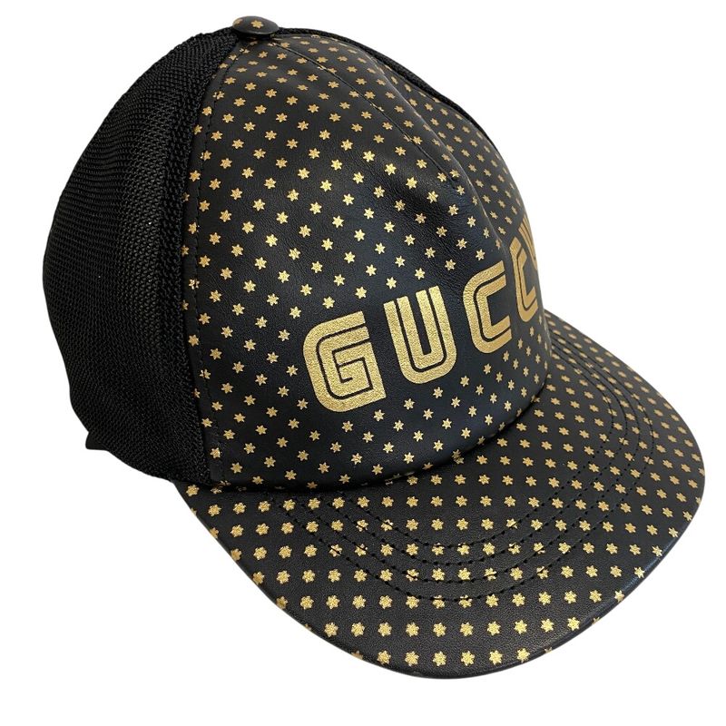 Gucci Guccy Lambskin Cap Black Hat