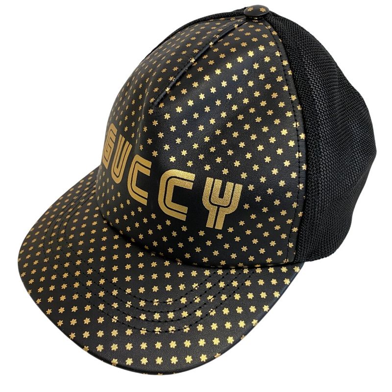 Gucci Guccy Lambskin Cap Black Hat