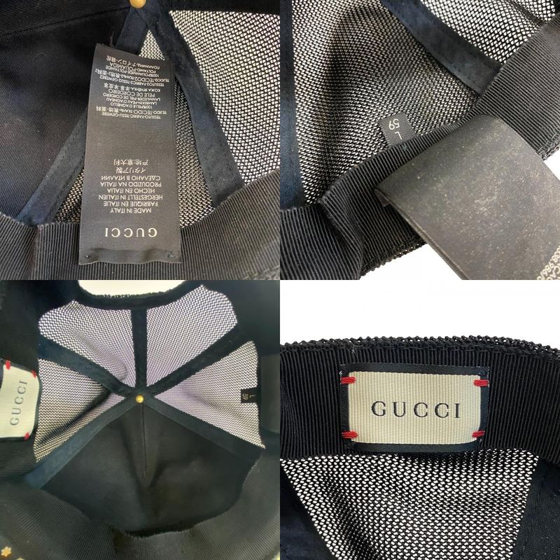Gucci Guccy Lambskin Cap Black Hat