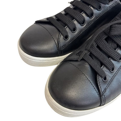 Prada Low Cut Leather Sneakers Black