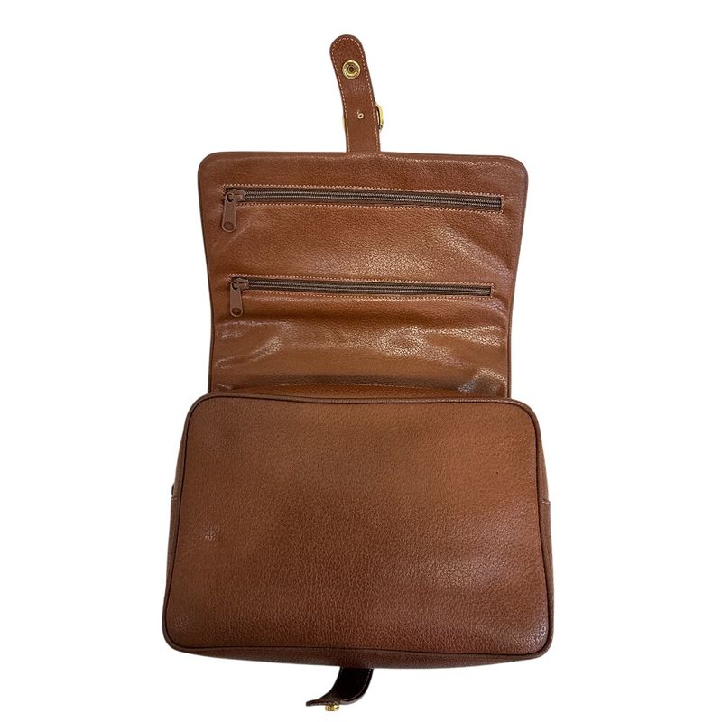 Gucci Vintage Gglogo Clutch Pouch Leather Second Brown