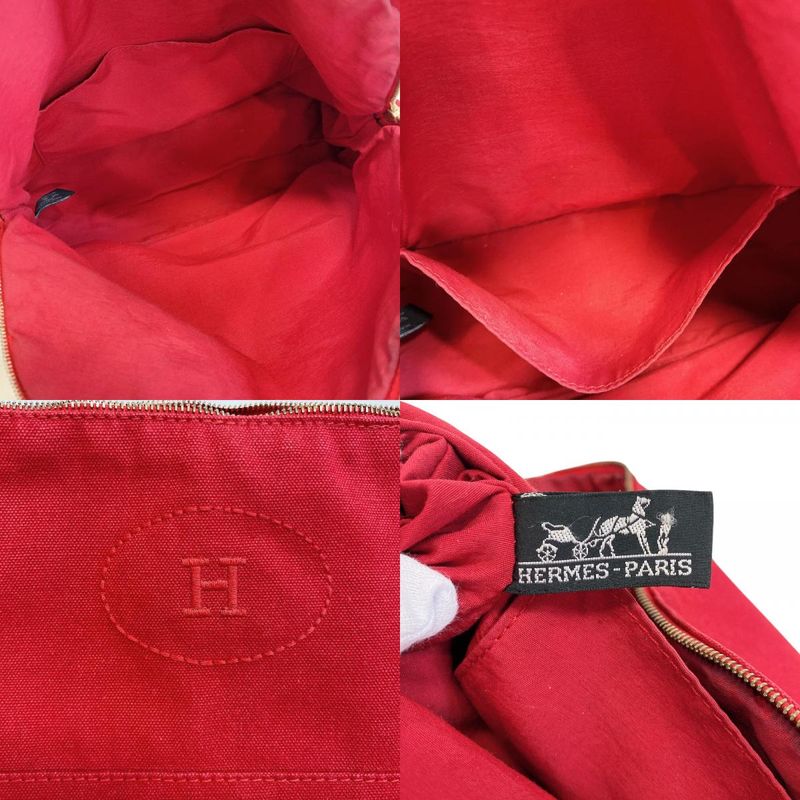 Hermes Bolide Pouch GM Canvas Red
