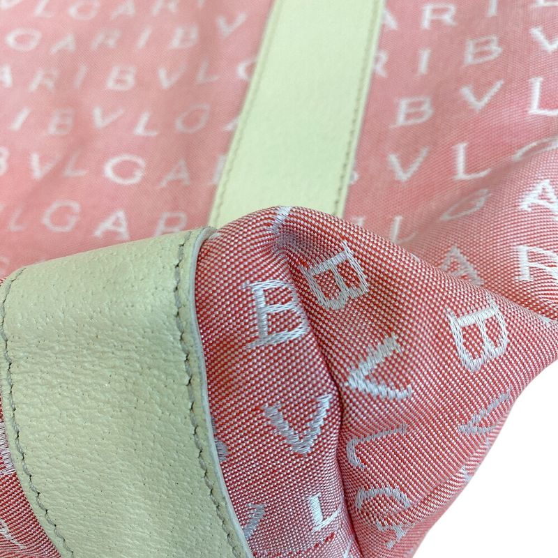 Bvlgari Logo Mania Canvas Tote Pink