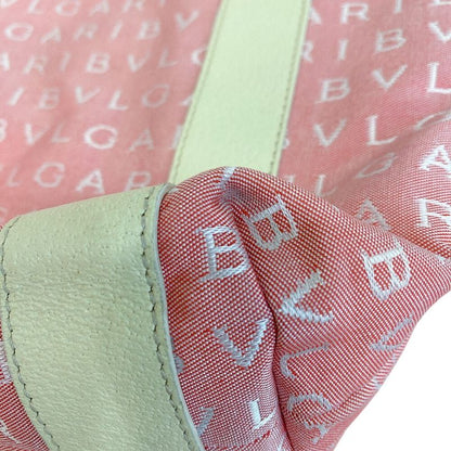 Bvlgari Logo Mania Canvas Tote Pink