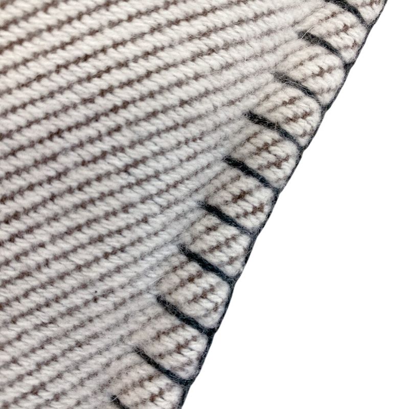 Hermes Jacquard Woven Avalon Wool Interior Others Ecru Shoulder Bag