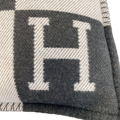 Hermes Jacquard Woven Avalon Wool Interior Others Ecru Shoulder Bag