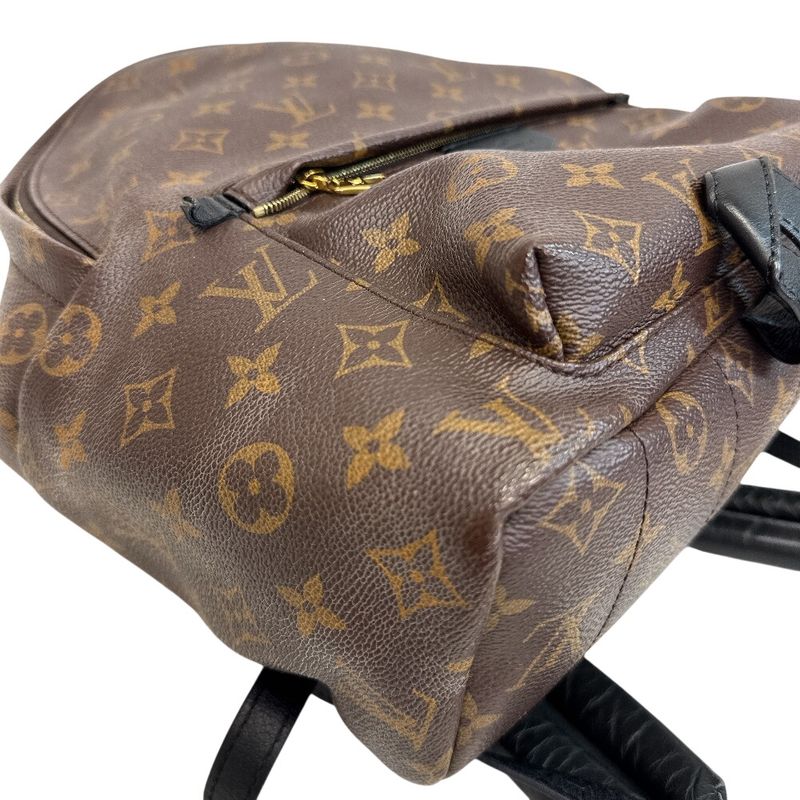 Louis Vuitton Backpack Palm Spring MM Monogram Leather Bags Brown
